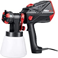 AREWTEC Pistola de Pintura- Alta Potencia de 600W con Flujo Máximo de 1200ml-min- HVLP Pistola de Pintar con Recipiente…